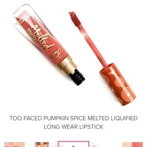 Too Faced Melted Matte Mini Liquid Lipstick “Pumpkin Spice” 0.1 oz (NWOB)